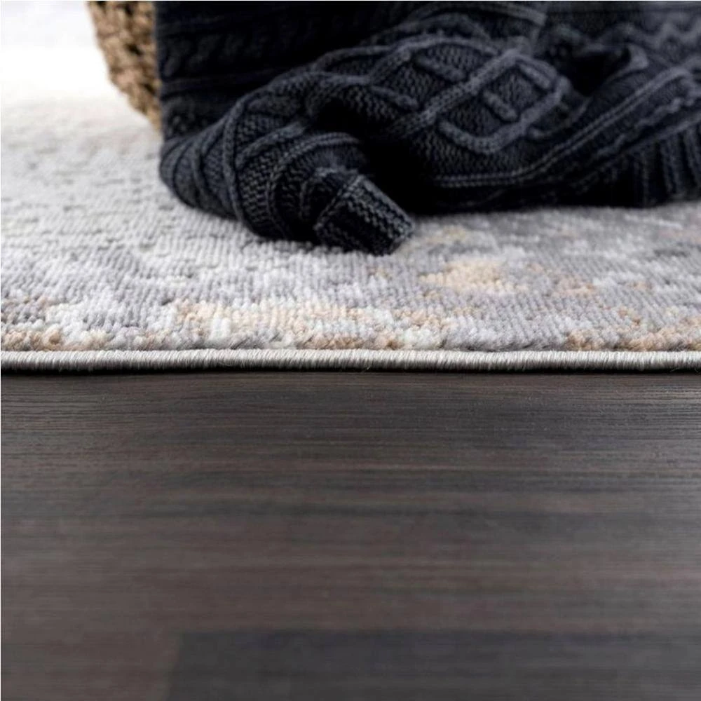 Dune Grey 4 ft. x 6 ft. Abstract Polypropylene Area Rug by Abani - Image 7