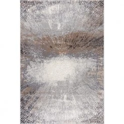 Dune Grey 4 ft. x 6 ft. Abstract Polypropylene Area Rug by Abani
