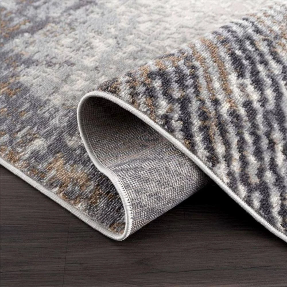 Dune Grey 4 ft. x 6 ft. Abstract Polypropylene Area Rug by Abani - Image 4
