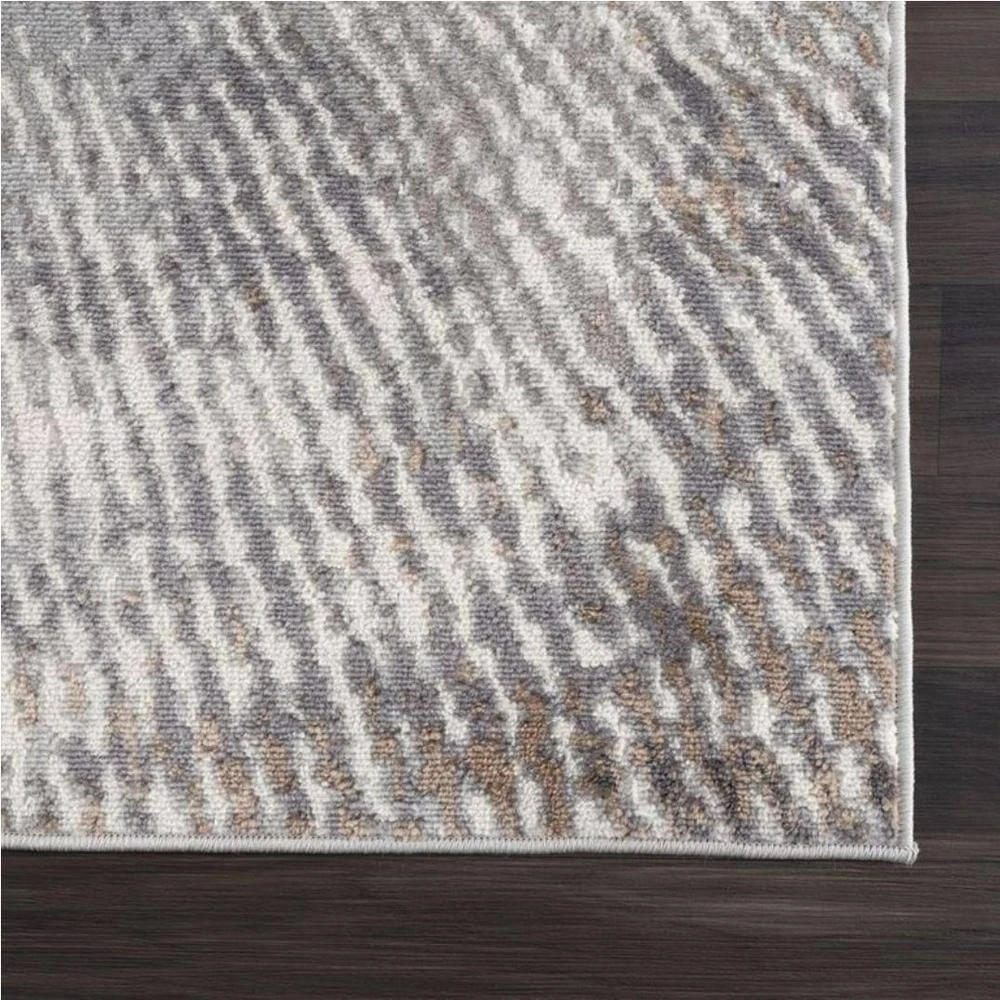Dune Grey 4 ft. x 6 ft. Abstract Polypropylene Area Rug by Abani - Image 2