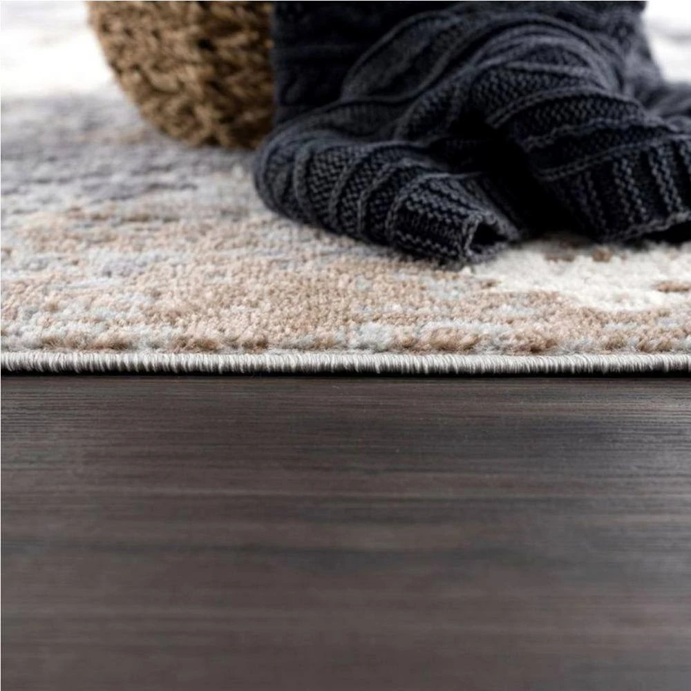 Dune Grey 4 ft. x 6 ft. Distressed Polypropylene Area Rug by Abani - Image 7