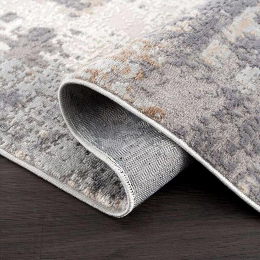 Dune Grey 4 ft. x 6 ft. Distressed Polypropylene Area Rug by Abani - Image 4