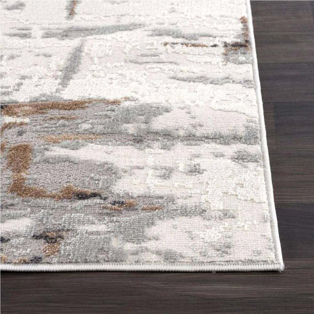 Dune Grey 4 ft. x 6 ft. Abstract Polypropylene Area Rug by Abani - Image 3