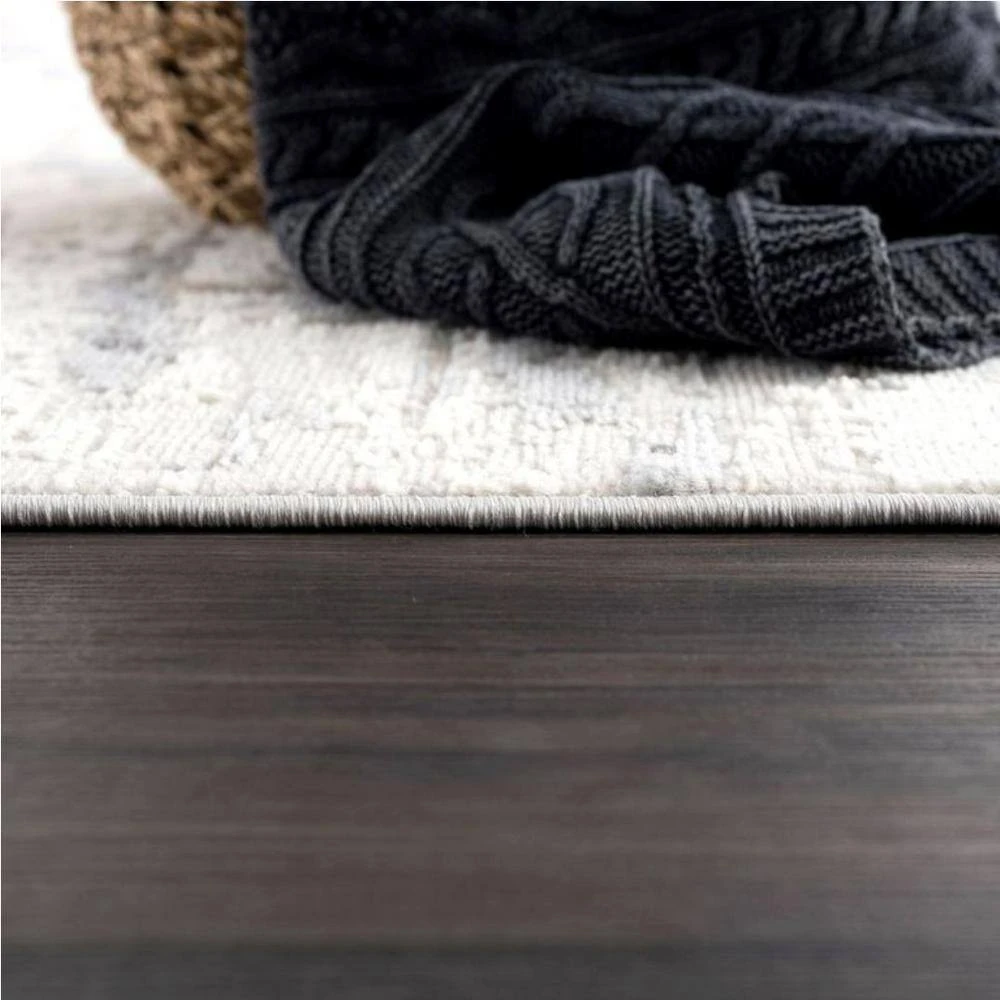 Dune Grey 4 ft. x 6 ft. Abstract Polypropylene Area Rug by Abani - Image 7