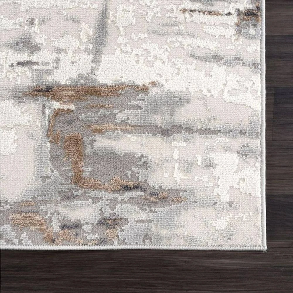 Dune Grey 4 ft. x 6 ft. Abstract Polypropylene Area Rug by Abani - Image 2