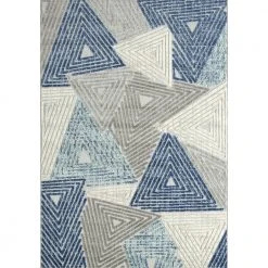 Hampton Grey 6 ft. x 9 ft. Geometric Polypropylene Area Rug by Abani
