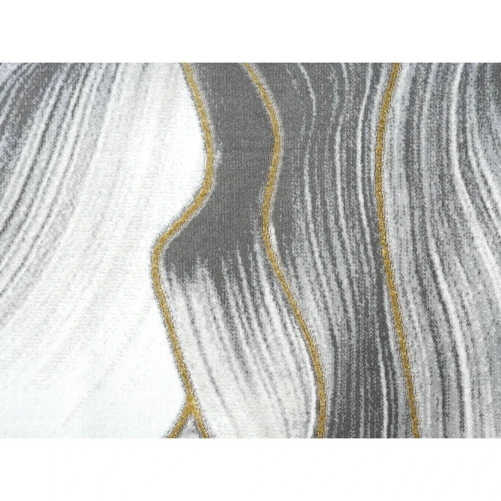 Luna Grey 4 ft. x 6 ft. Abstract Polyester Area Rug by Abani - Image 6