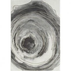 Luna Grey 5 ft. 3 in. x 7 ft. 6 in. Abstract Polyester Area Rug by Abani