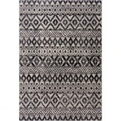 Malibu Grey 7.9 ft. x 10.2 ft. Geometric Polypropylene Area Rug by Abani