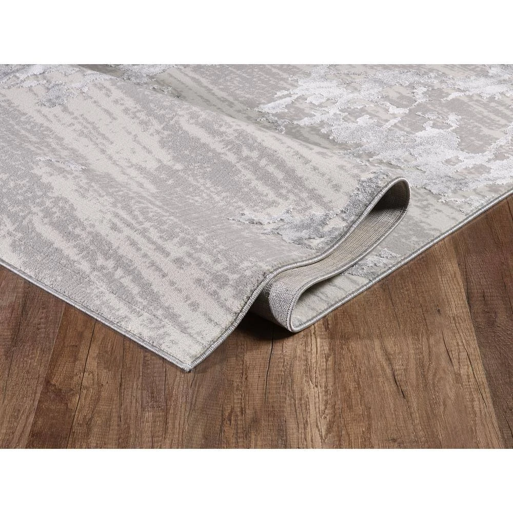 Nova Grey 5.3 ft. x 7.6 ft. Abstract Polyester Area Rug by Abani - Image 5