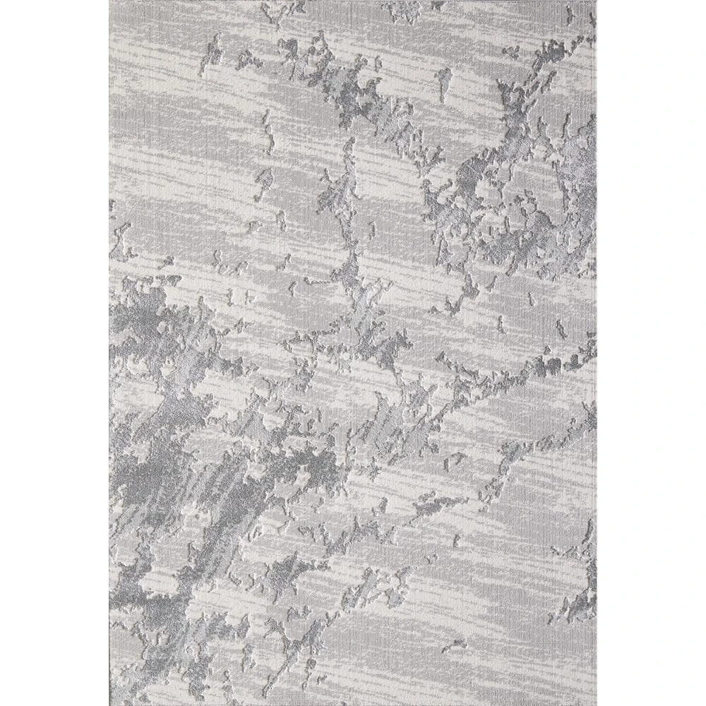 Nova Grey 5.3 ft. x 7.6 ft. Abstract Polyester Area Rug by Abani