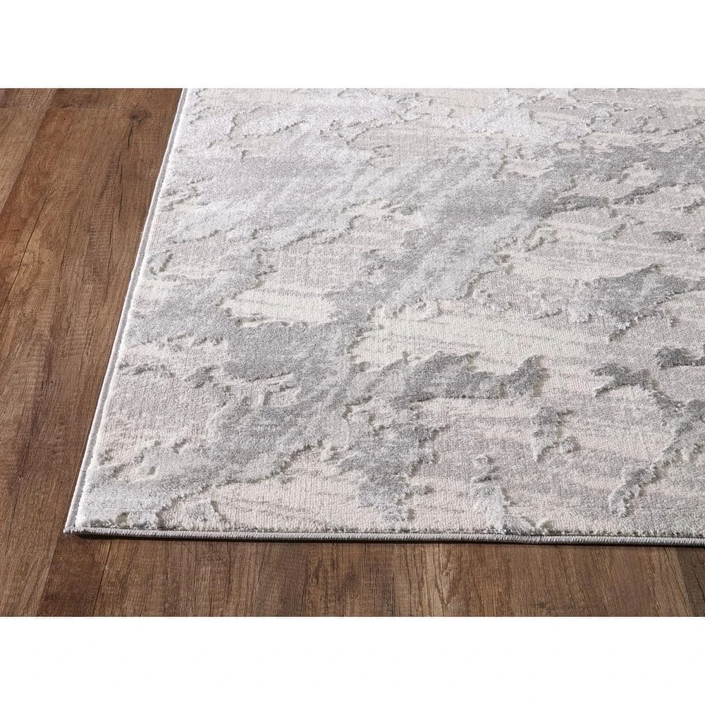 Nova Grey 5.3 ft. x 7.6 ft. Abstract Polyester Area Rug by Abani - Image 2