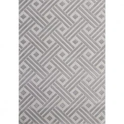 Nova Grey 5.3 ft. x 7.6 ft. Geometric Polyester Area Rug by Abani