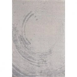 Quartz Grey 5 ft. 3 ft. x 7 ft. 6 in. Solid Color Polypropylene Area Rug by Abani