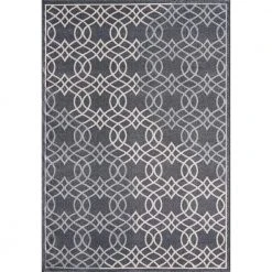 Quartz Grey 6 ft. x 9 ft. Abstract Polypropylene Area Rug by Abani