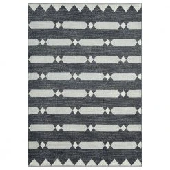 Tulum Grey 5.3 ft. x 7.6 ft. Abstract Polypropylene Area Rug by Abani