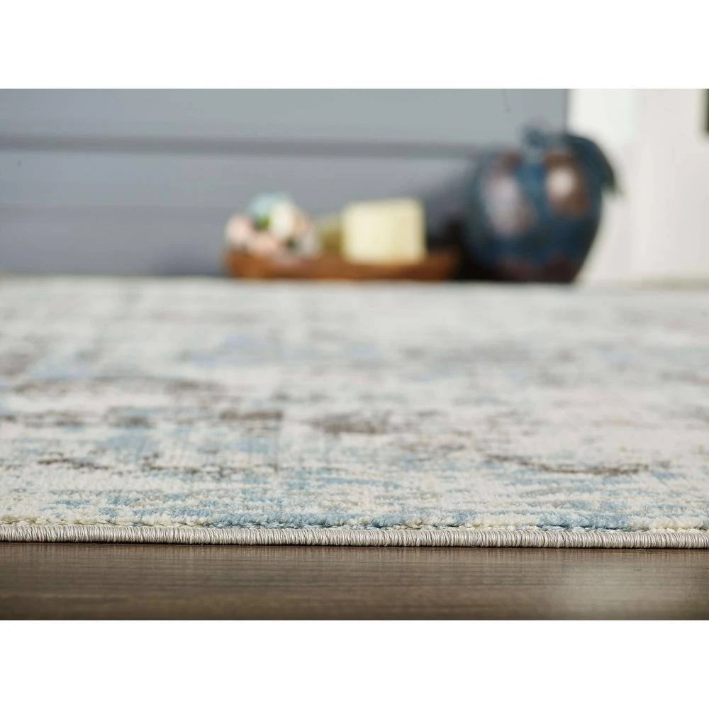 Urbana Grey 3 ft. x 5 ft. Distressed Polypropylene Area Rug by Abani - Image 6