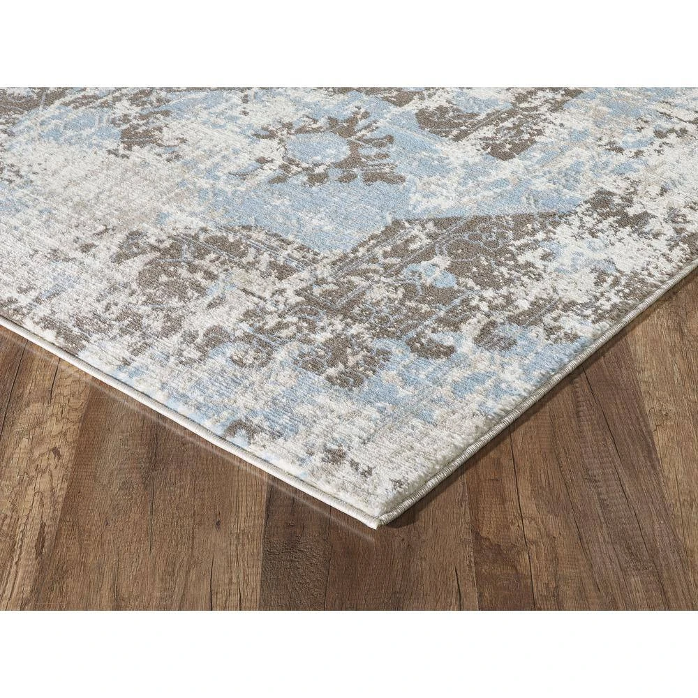 Urbana Grey 3 ft. x 5 ft. Distressed Polypropylene Area Rug by Abani - Image 4