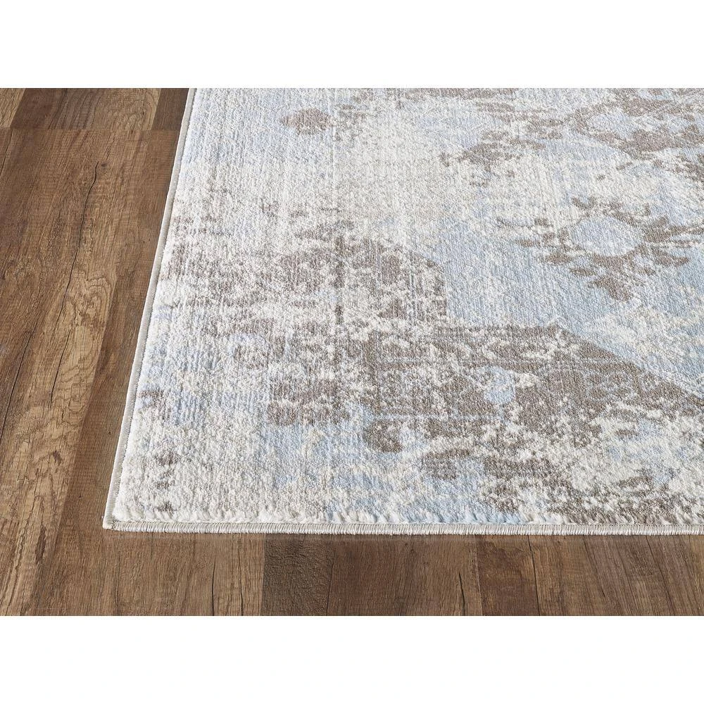 Urbana Grey 3 ft. x 5 ft. Distressed Polypropylene Area Rug by Abani - Image 2
