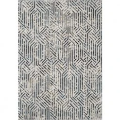 Vista Grey 5.3 ft. x 7.6 ft. Geometric Polyester Area Rug by Abani