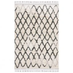 Boston Ivory 6 ft. x 9 ft. Abstract Polyester Area Rug by Abani