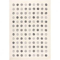 Casa Ivory 6 ft. x 9 ft. Polka Dot Polypropylene Area Rug by Abani
