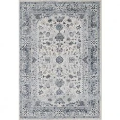 Troy Ivory 7 ft. 9 in. x 10 ft. 2 in. Oriental Polypropylene Area Rug by Abani