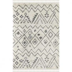 Willow Ivory 7.9 ft. x 10.2 ft. Moroccan Polypropylene Area Rug by Abani