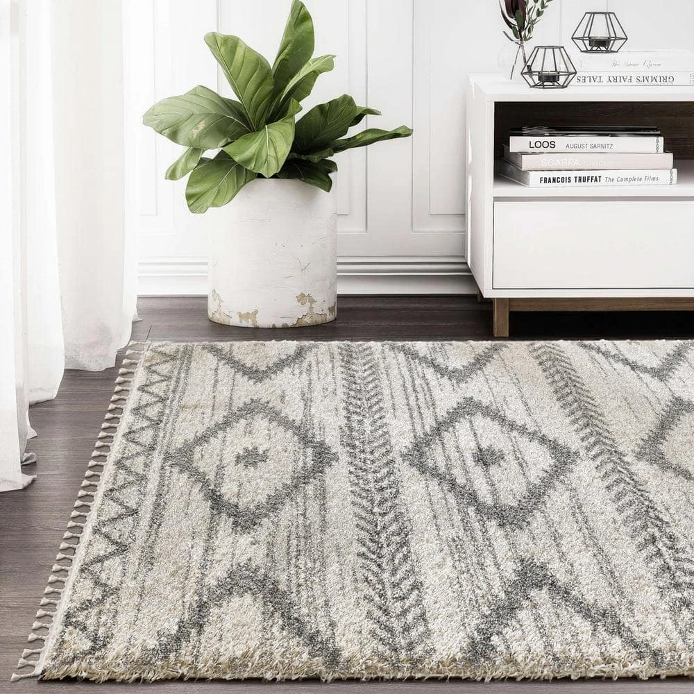 Willow Ivory 6 ft. x 9 ft. Moroccan Polypropylene Area Rug by Abani - Image 8