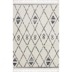 Willow Ivory 7 ft. 9 in. x 10 ft. 2 in. Shag Polypropylene Area Rug by Abani