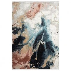 Azure Multi 5 ft. 3 in. x 7 ft. 6 in. Abstract Polyester Area Rug by Abani