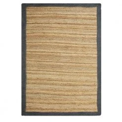 Jute Natural 6 ft. x 9 ft. Geometric Jute Area Rug by Abani