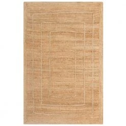 Jute Natural 7.9 ft. x 10.2 ft. Geometric Jute Area Rug by Abani