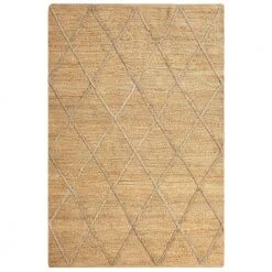 Jute Natural 5.3 ft. x 7.6 ft. Abstract Jute Area Rug by Abani