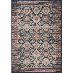Babylon Navy 5 ft. 3 in. x 7 ft. 6 in. Oriental Polypropylene Area Rug by Abani