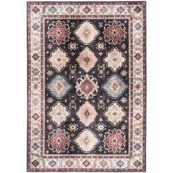 Paloma Navy 2 ft. x 10 ft. Oriental Polyester Area Rug by Abani