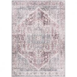 Paloma Red 6 ft. x 9 ft. Oriental Polyester Area Rug by Abani