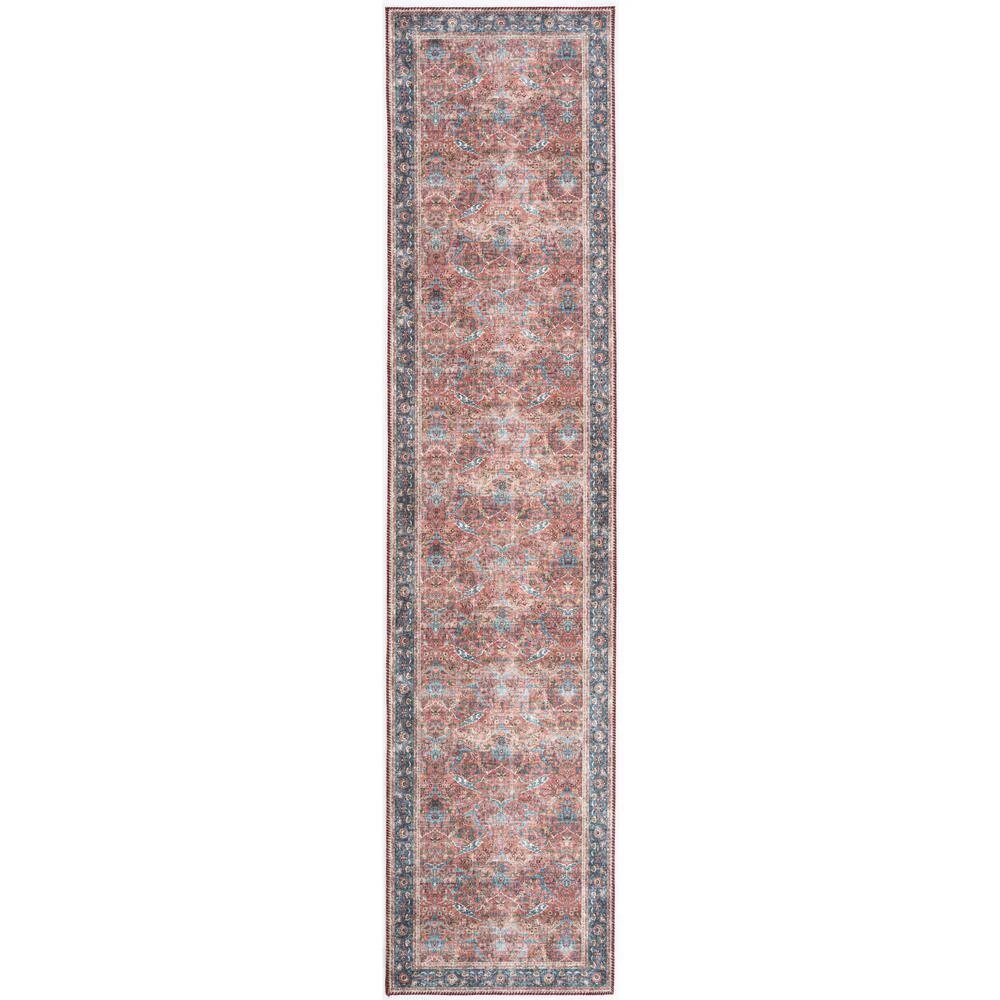 Paloma Red 2 ft. x 10 ft. Oriental Polyester Area Rug by Abani - Image 6
