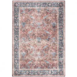 Paloma Red 2 ft. x 10 ft. Oriental Polyester Area Rug by Abani