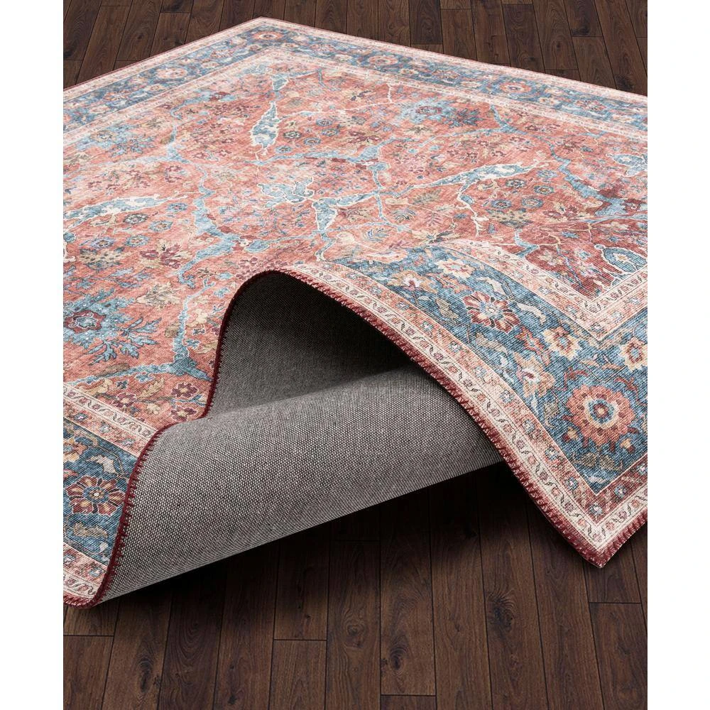 Paloma Red 2 ft. x 10 ft. Oriental Polyester Area Rug by Abani - Image 4