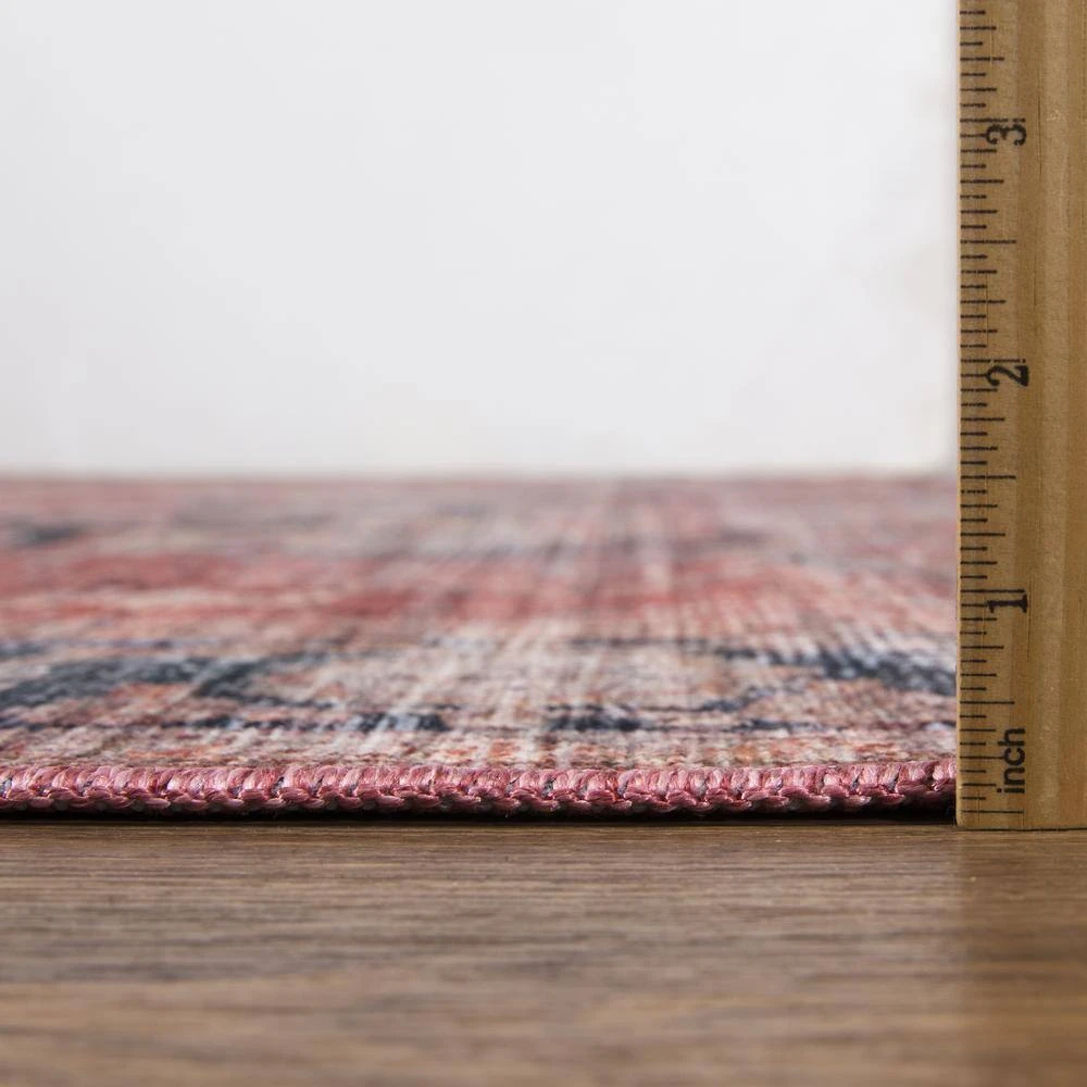 Abani Rugs Lola LOL110A Vintage Terracotta 7 ft. 9 in. x 10 ft. 2 in. Medallion Area Rug - Image 5