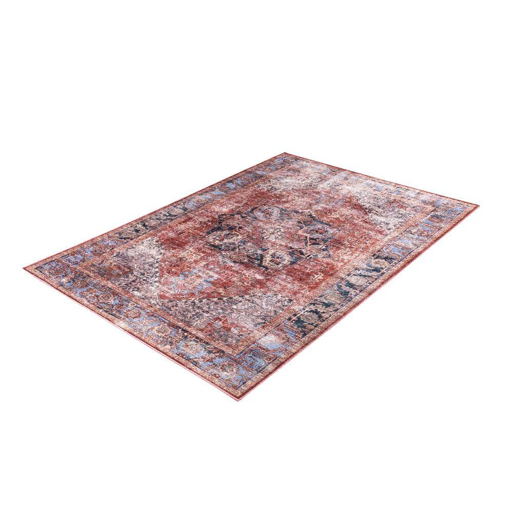 Abani Rugs Lola LOL110A Vintage Terracotta 7 ft. 9 in. x 10 ft. 2 in. Medallion Area Rug - Image 4