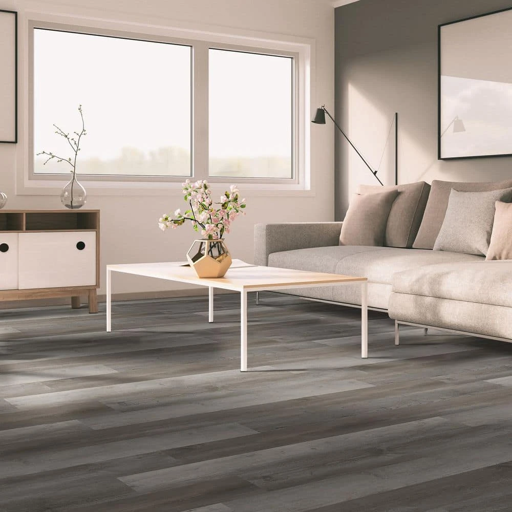 Woodlett Weathered Oyster 6 in. x 48 in. Glue Down Luxury Vinyl Plank Flooring (36 sq. ft. / case) by A&A Surfaces - Image 9